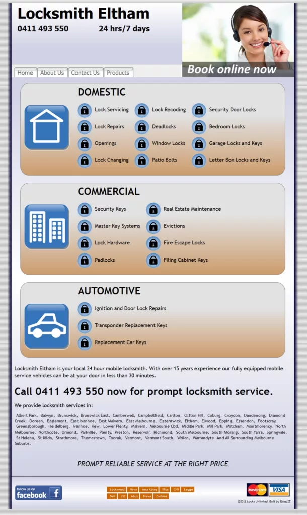 Express Locksmiths home page