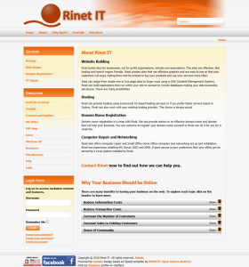 The home page in 2011. The drop down bars at the bottom were done with jQuery.