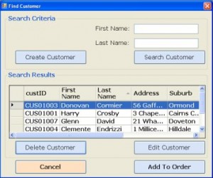 Tool Time find customer form